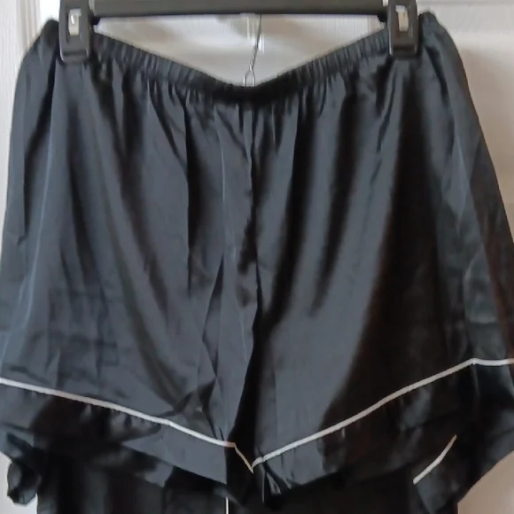 Black Satin Pajama Set - Picture 6 of 10